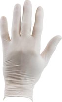 100x Latex wegwerphandschoenen maat Medium - Anti bacterien/anti-bacterieel handschoenen