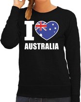 I love Australia sweater / trui zwart voor dames L