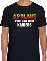 Applaus voor onze zorg kanjers steun t-shirt zwart voor heren L