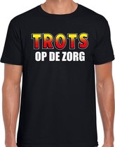 Trots op de zorg t-shirt zwart voor heren S