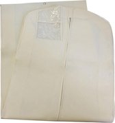 2x Witte extra lange kledinghoes 65 x 180 cm voor jurken - Kledinghoezen - Kleding opbergen accessoires