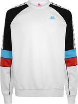 Kappa Heren Sweater - White/Black/Turquoise/Red - Maat L