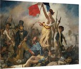 De vrijheid leidt het volk, Eugène Delacroix - Foto op Plexiglas - 90 x 60 cm