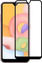 Samsung Galaxy A01 - Full Cover Screenprotector - Gehard Glas - Zwart
