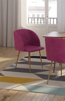 Sortio Home - Eetkamerstoel Ypos - Rood - Velvet