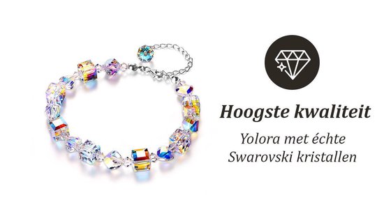 dames armband met 31 Swarovski kristallen – Echt zilveren Armband, 925 sterling - YO-158