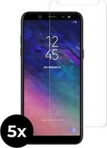 5x Tempered Glass screenprotector - Samsung Galaxy A6 Plus 2018