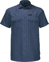 Jack Wolfskin Thompson Shirt Men - Ocean wave checks - Outdoor Kleding - Fleeces en Truien - Overhemd korte mouw