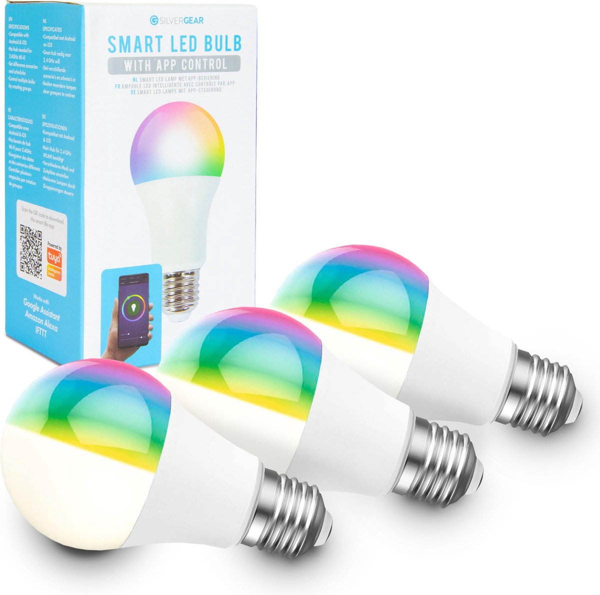 Bende Lot uitvoeren Wifi Smart LED Lamp E27 - 3 stuks | bol.com