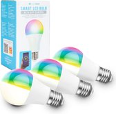 Silvergear WiFi Smart LED Lampen E27 - 3 stuks - 10W - 800L, 2700K - Google Home en Amazon Alexa