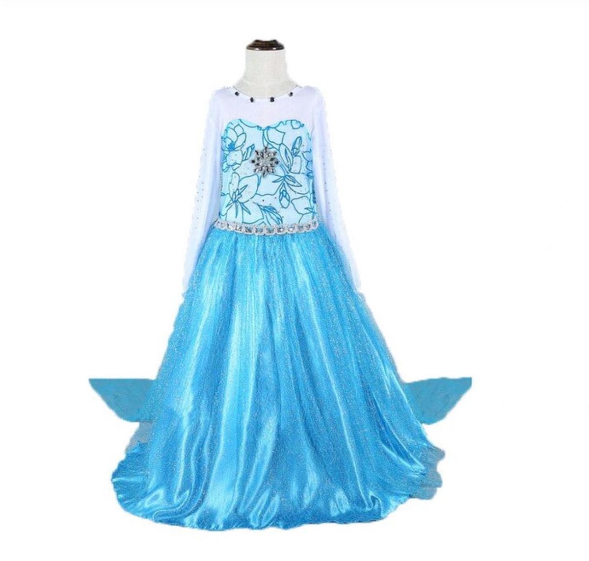 WiseGoods Frozen Elsa Jurk en set voor Meisjes Prinsessen Verkleedkleding