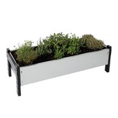 Metalen kweekbak 30 x 100 x 40 cm - Moestuinbak - Moestuinbak op poten - Roestbestendig - 3 jaar garantie - Vertisign®