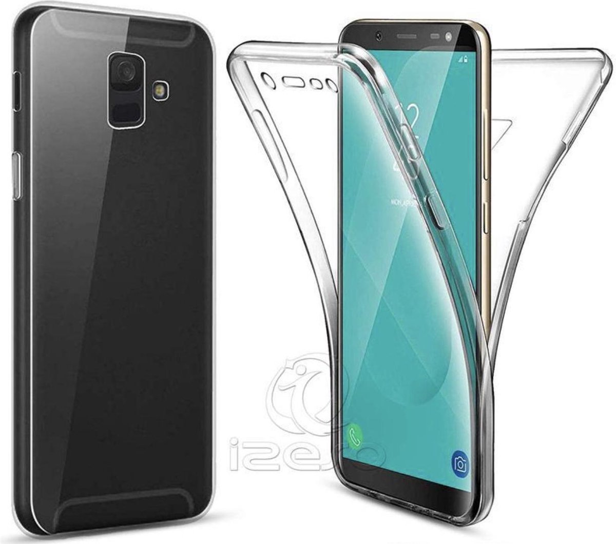 SAMSUNG Galaxy A50 - Galaxy A50S - Galaxy A30S Hoesje Dual TPU Case Transparant 360° Graden, Optimale Siliconen bescherming Voor- en Achterkant -- 2in1 --- HiCHiCO