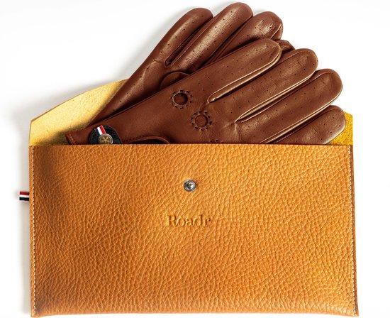 Roadr - Driving Gloves - Cognac Cruiser - Leren handschoenen- Bruin - Maat  M | bol.com