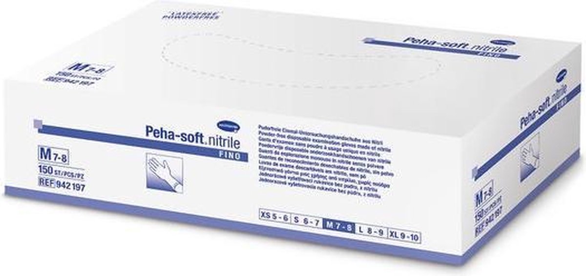 Goedkoopste Wegwerp handschoenen L Nitril 150 st - Large - Peha Soft Nitrile Fino