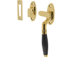 Intersteel Raamsluiting Ton rechts messing gelakt / ebbenhout