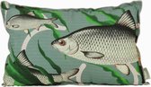 Imbarro Home & Fashion | Kussen Fishes together 40x60cm. groen