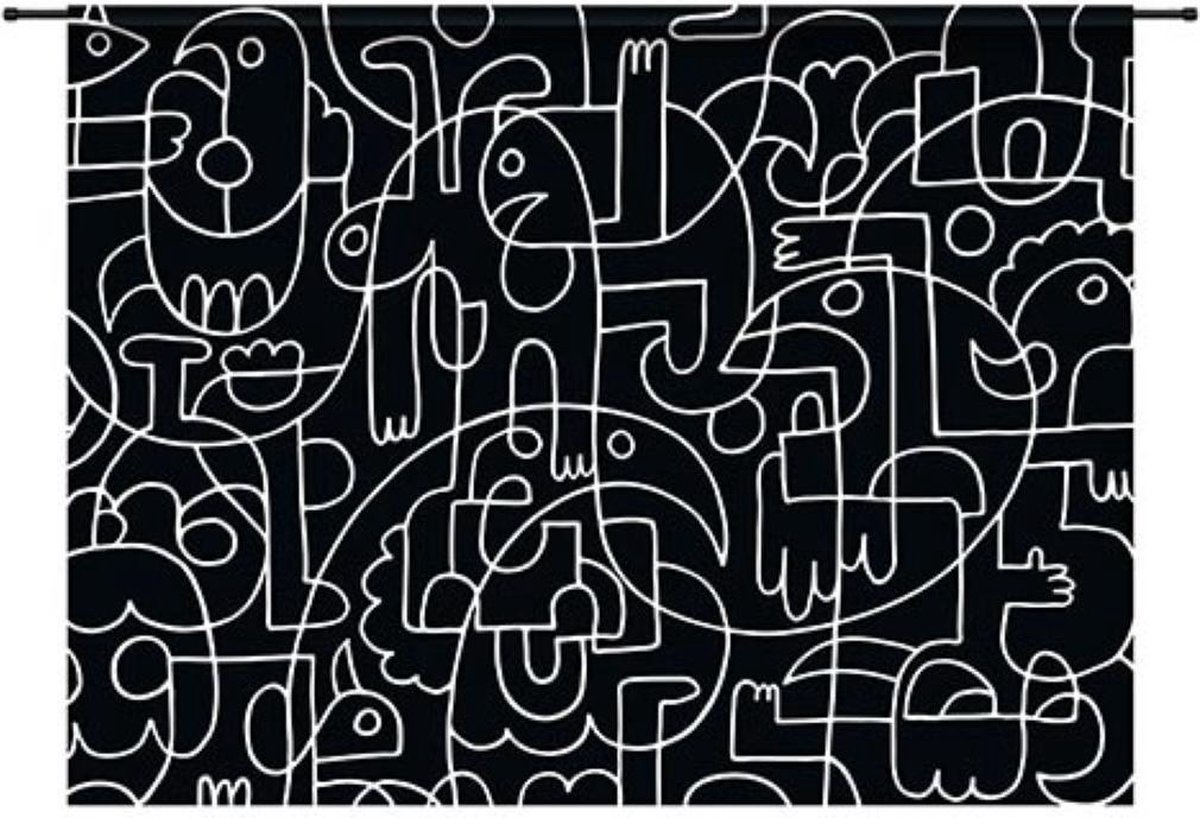 Fantasy Collection Urban Cotton Wandkleed Doodles 190x145 cm