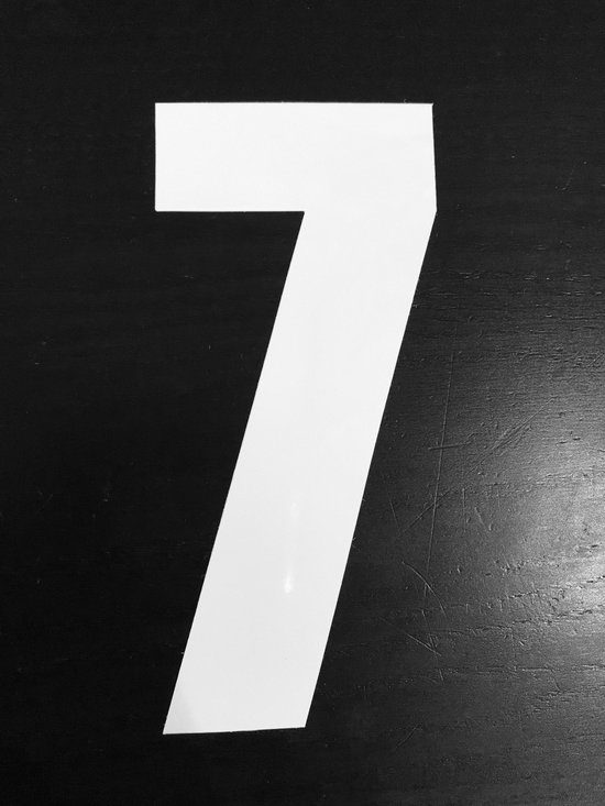 hemel Oneerlijk Kangoeroe huisnummer sticker - nr. 7 - wit groot- huisnummer stickers - huisnummer  cijfers -... | bol.com