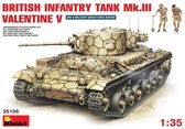 MiniArt British Infantry Tank Mk.III Valentine V w/Crew  + Ammo by Mig lijm