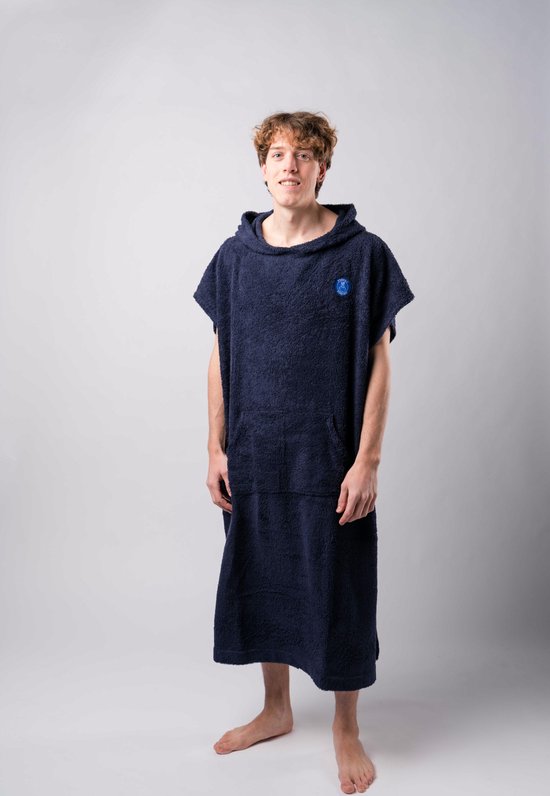 Ponchy - Surf Poncho - Handdoek Poncho - Azul Oscuro - Maat Groot - Uniseks - Katoen
