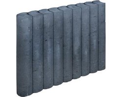 3 stuks! Rondo palissade zwart 8x50x50 cm Gardenlux