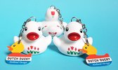 DUTCH DUCKY Sleutelhanger badeend Tulp - per 5 badeendjes