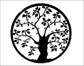 Tree of life - metaal - zwart gecoat - 50cm - uniek Nederlands design - kwaliteit