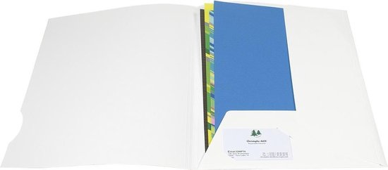 Zwaaien manipuleren Briesje Pak van 20 presentatiemappen CHROMOLUX glanzend karton 250g - A4, Wit |  bol.com