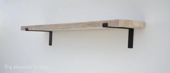 wandplank steigerhout, 19.5x100cm, boekenplank, plankdragers | bol