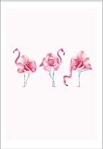 Flamingrose Team (70x100cm) - Wallified - Tropisch - Poster - Print - Wall-Art - Woondecoratie - Kunst - Posters
