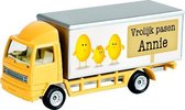 lkmn model vrachtwagen met naam kunststof - geel‎‎