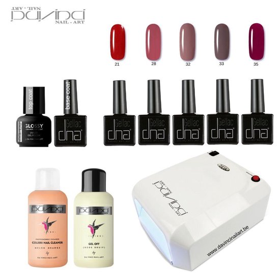 DNA Gellac Starterspakket met 36W UV lamp 15ml UV/LED Gel Polish