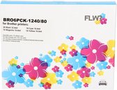 FLWR - Inktcartridge / LC-1280 / 6-Pack / Zwart & Kleur - Geschikt voor Brother