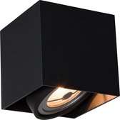 DMQ New York 1 Lichtpunt - Opbouw Plafondspot Zwart Box - Inclusief Dimbaar LED