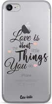 Casetastic Apple iPhone 7 / iPhone 8 / iPhone SE (2020) Hoesje - Softcover Hoesje met Design - Love is about Print