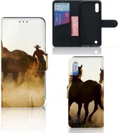 Geschikt voor Samsung Galaxy M10 Telefoonhoesje met Pasjes Design Cowboy