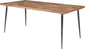 Nancy's Eettafel - Massief Houten Keukentafel - Visgraat Tafel - Eetkamertafel voor 6 Personen - 180 x 76 x 90 cm