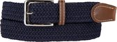 Wingrepublic - Gevlochten Elastische riem -heren -dames -stretch-Navy-blauw