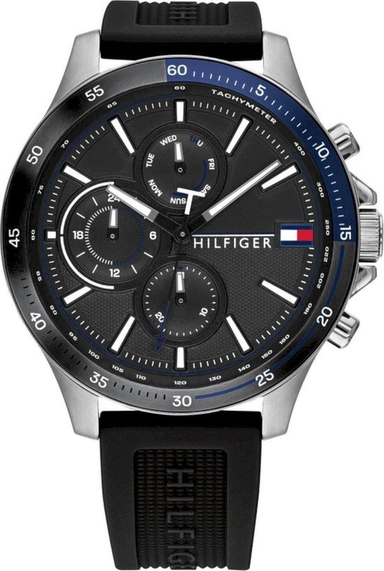 Tommy Hilfiger Polshorloge Siliconen Zwart 46