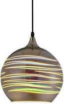 LED Hanglamp 3D - Structure - Rond - Chroom Glas - E27 - BES LED