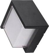 LED Tuinverlichting - Buitenlamp - Agusa 3 - Wand - Kunststof Mat Zwart - 12W Natuurlijk Wit 4200K - Vierkant - BSE