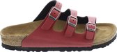 Birkenstock FLORIDA VEGAN - Volwassenen Dames slippers - Kleur: Rood - Maat: 40