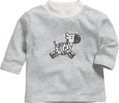 Schnizler T-shirt Lange Mouwen Zebra Junior Grijs Maat 86