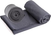 Yoga handdoek Grijs 183 x 61 cm met Antislip