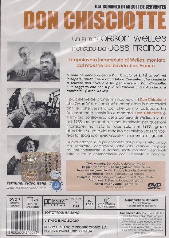 Don Quijote de Orson Welles (1992) (import) (DVD), Orson Welles | DVD |  
