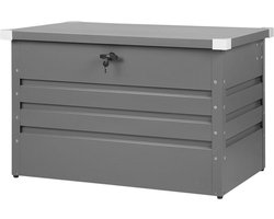 Beliani CEBROSA - Kussenbox - Grijs - Staal