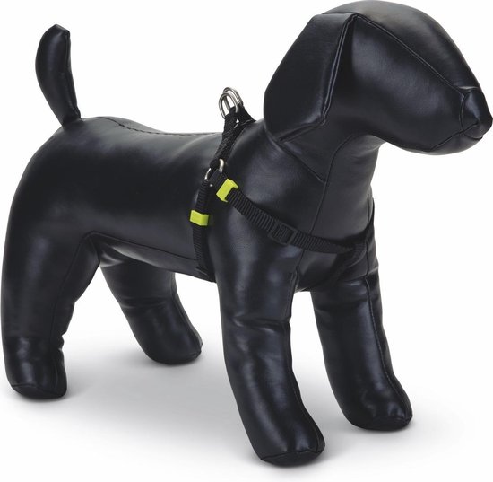 Beeztees nylon borsttuig uni zwart 60-100 cm x 25 mm