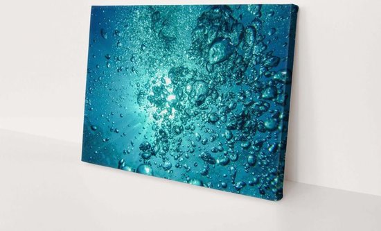 Water bubbels | 30  x 20 CM | Canvasdoek voor buiten | Schilderij | Outdoor | Tuindoek