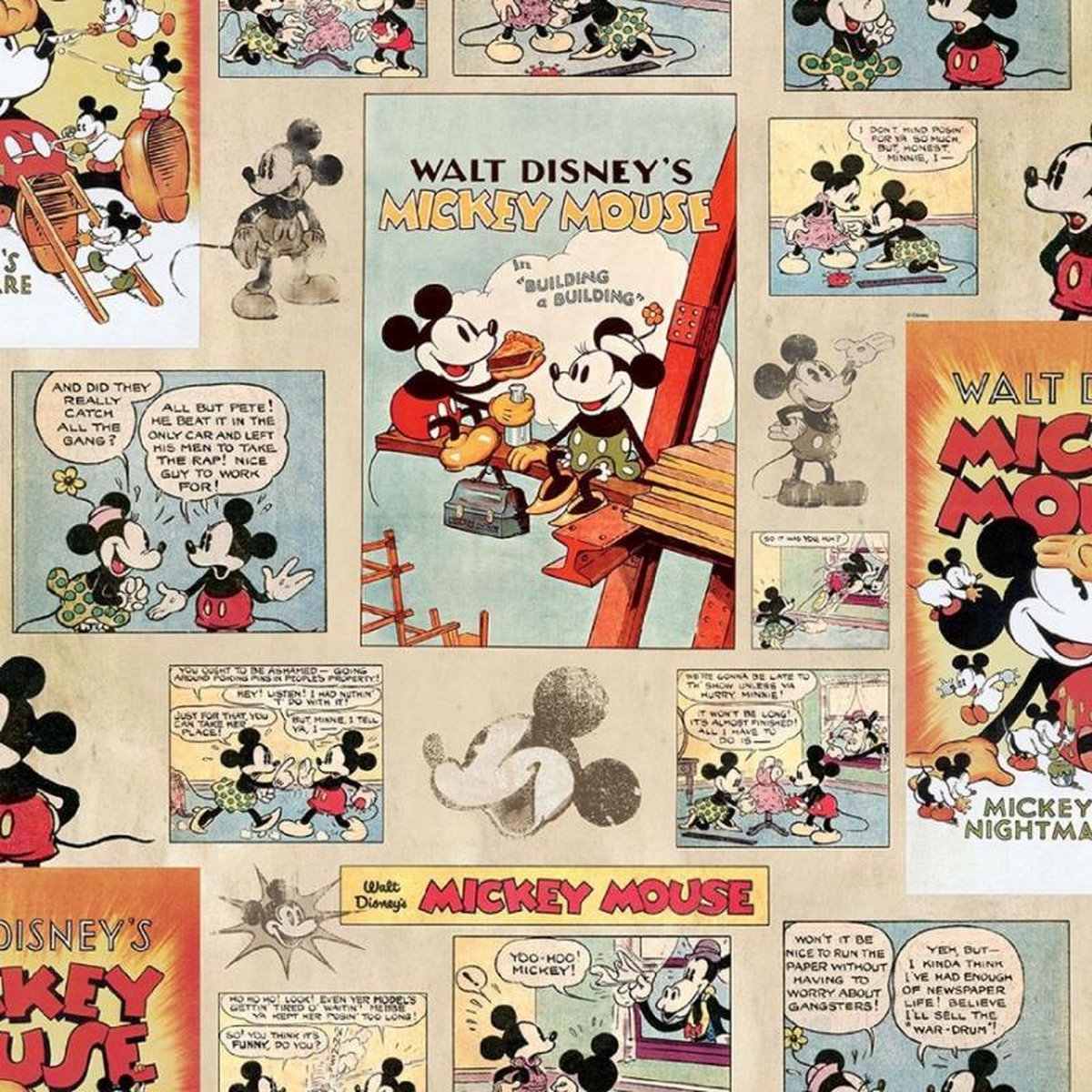 Behang Kinderkamer - Mickey Mouse - Behangpapier - Kids@Home - 0,53x10m
